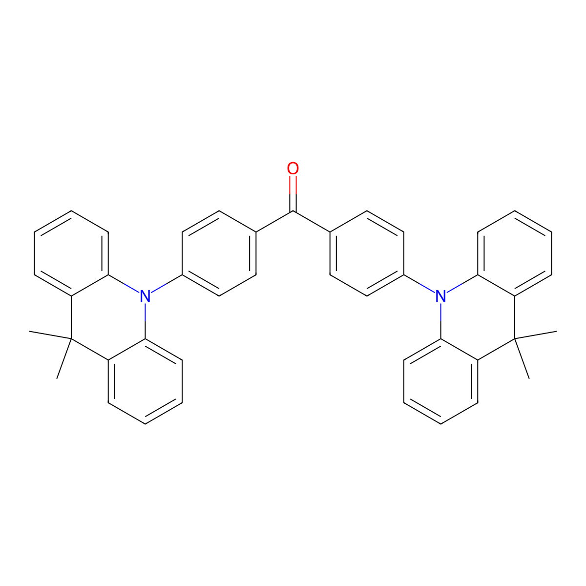 Bis(4-(9,9-dimethylacridin-10(9H)-yl)phenyl)methanone molecular structure, CAS 1685287-55-1