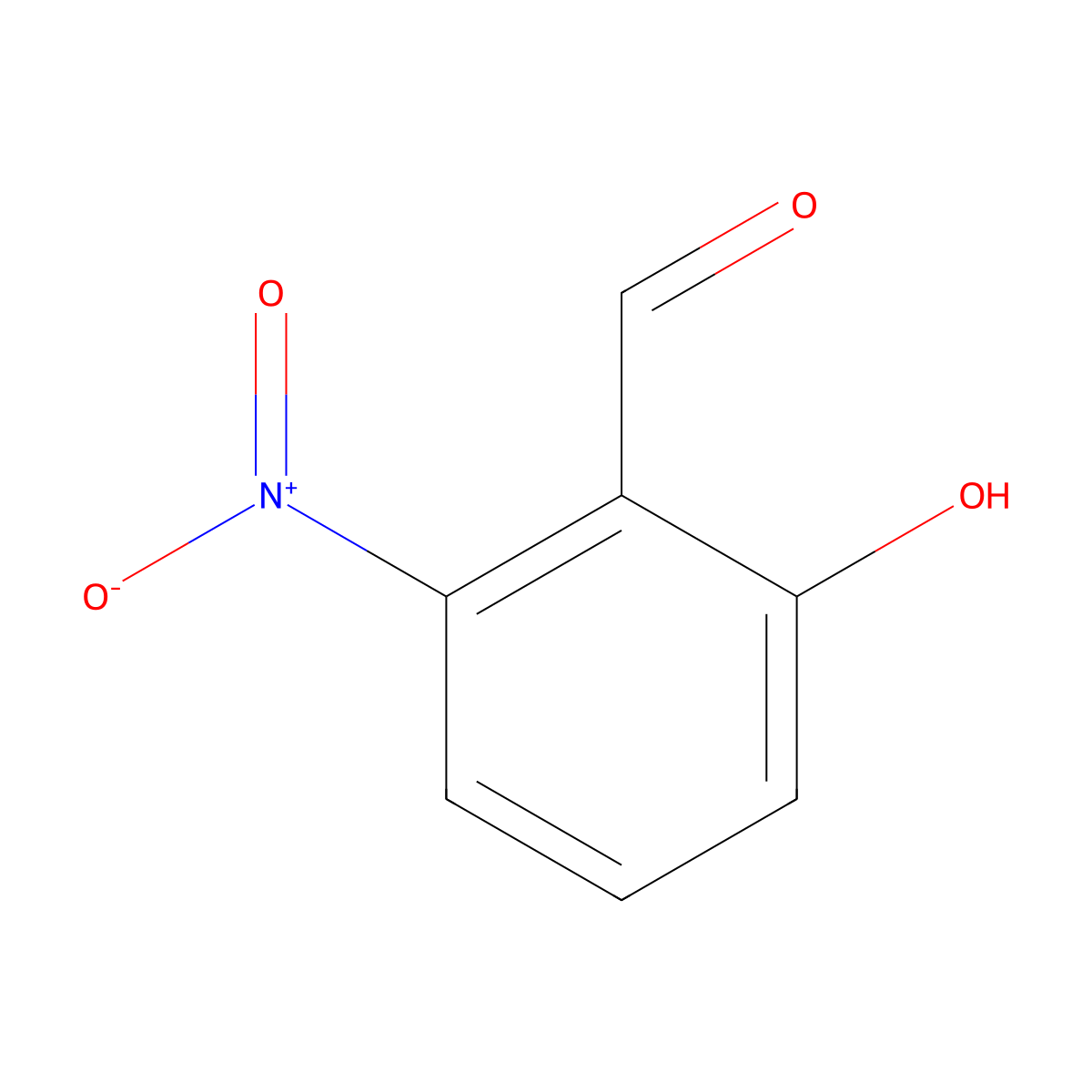 2-Hydroxy-6-nitrobenzaldehyde molecular structure, CAS 16855-08-6