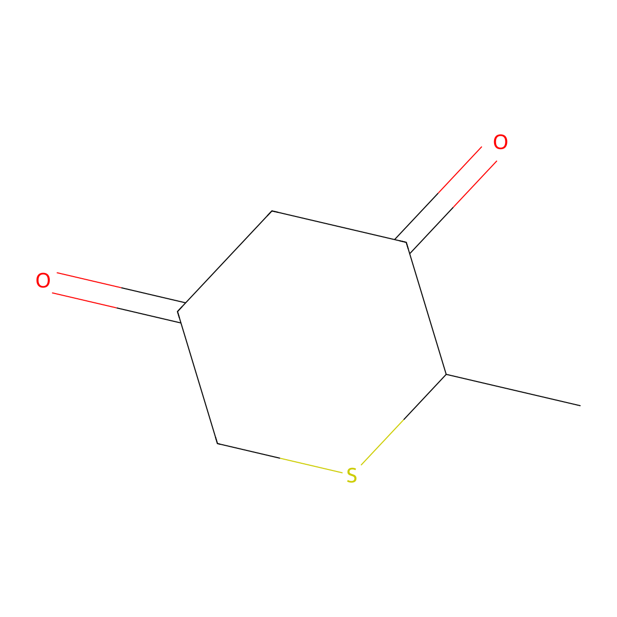 2H-Thiopyran-3,5(4H,6H)-dione, 2-methyl- molecular structure, CAS 16855-83-7