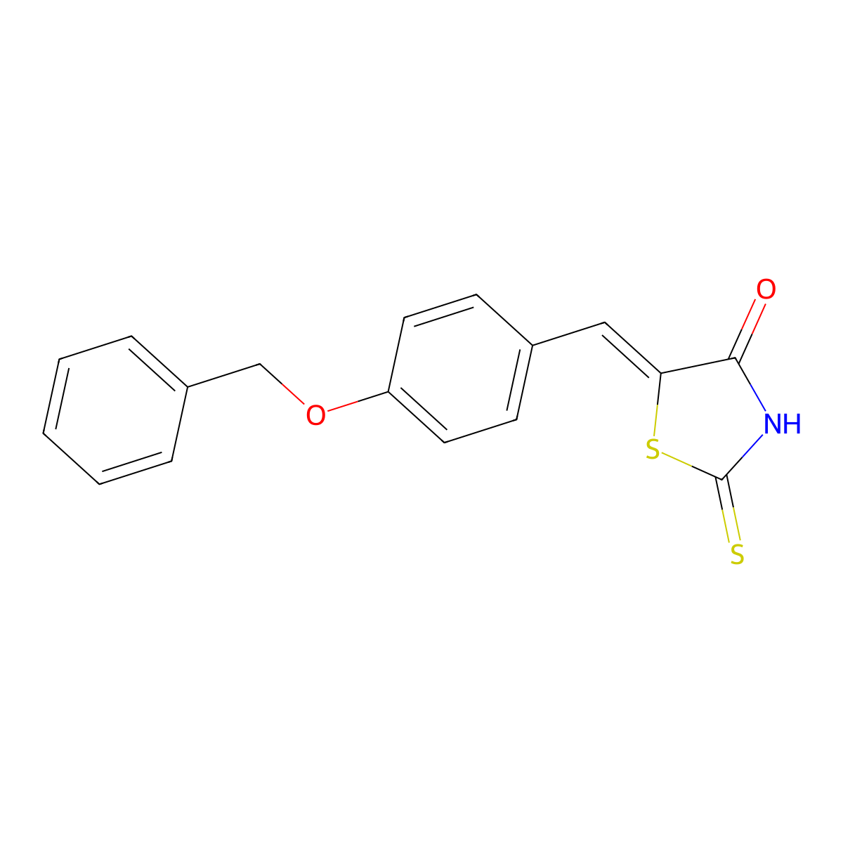 5-(4-Benzyloxybenzylidene)-2-thioxothiazolidin-4-one molecular structure, CAS 168550-07-0
