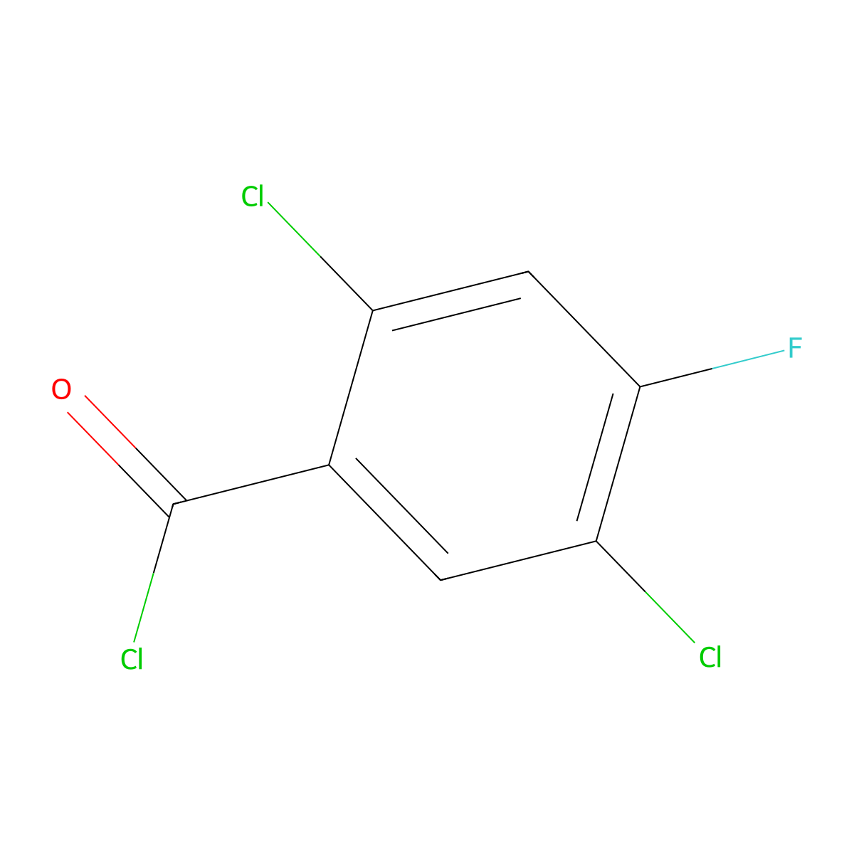 2,5-Dichloro-4-fluorobenzoyl chloride molecular structure, CAS 168557-86-6