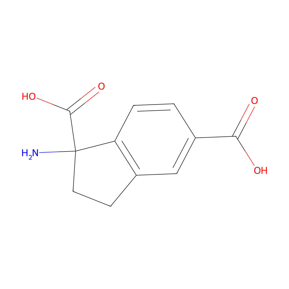 (RS)-aminoindan-1,5-dicarboxylic Acid molecular structure, CAS 168560-79-0