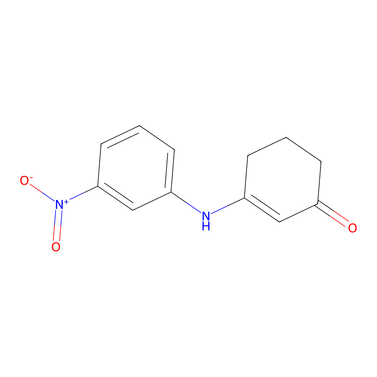 3-[(3-Nitrophenyl)amino]cyclohex-2-en-1-one molecular structure, CAS 168564-50-9