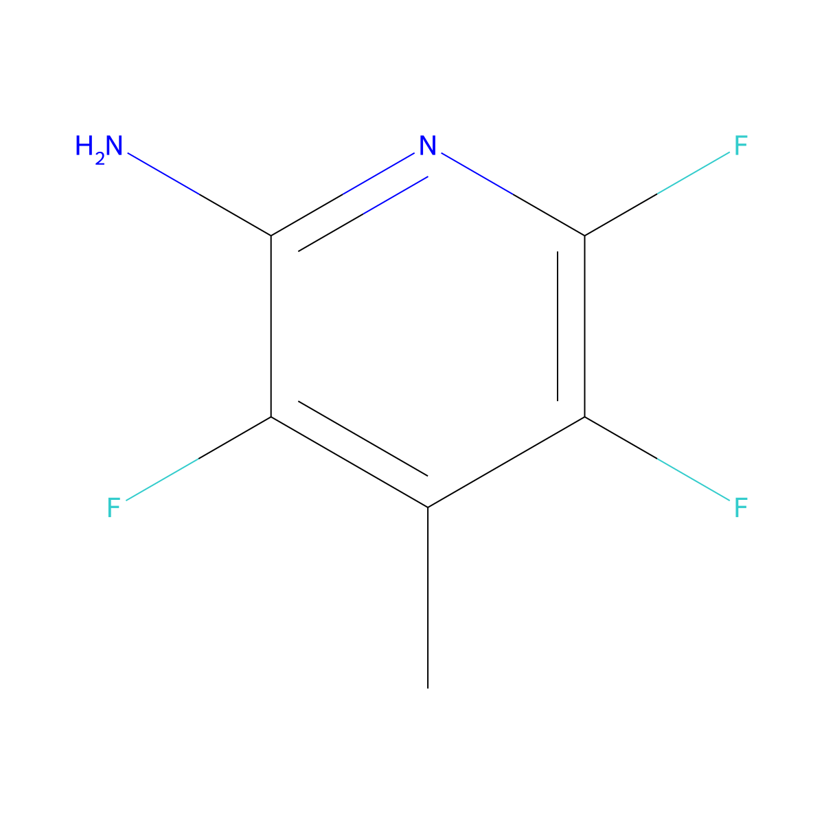 3,5,6-Trifluoro-4-methylpyridin-2-amine molecular structure, CAS 16857-78-6