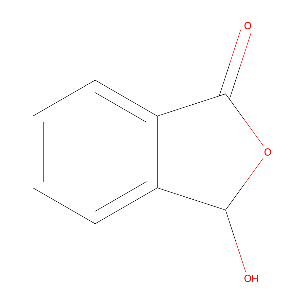3-Hydroxyisobenzofuran-1(3H)-one molecular structure, CAS 16859-59-9