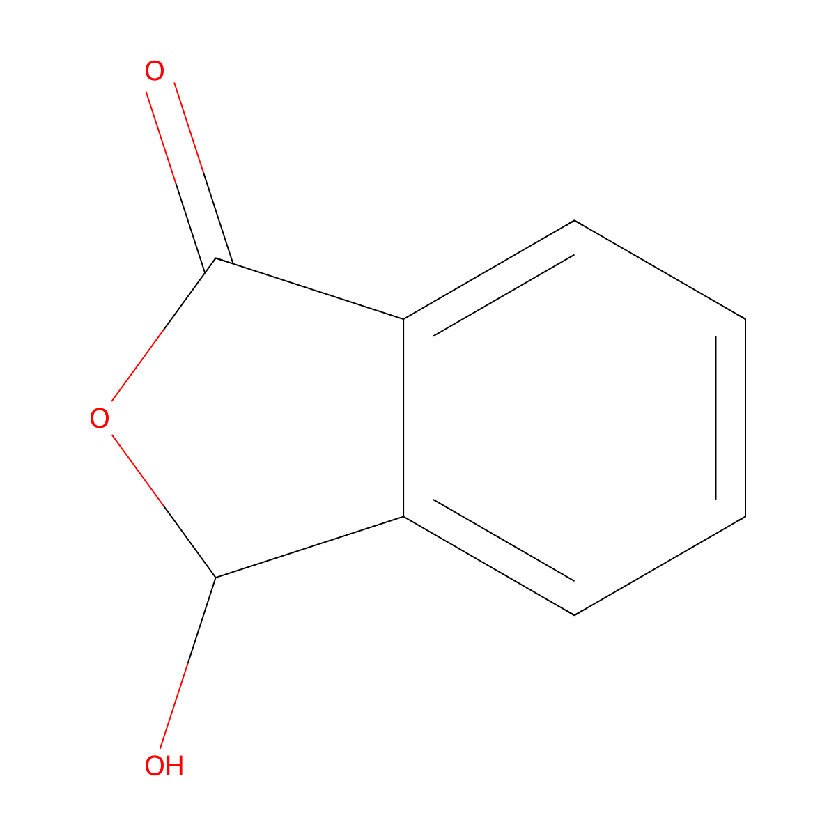 3-Hydroxyisobenzofuran-1(3H)-one molecular structure, CAS 16859-59-9