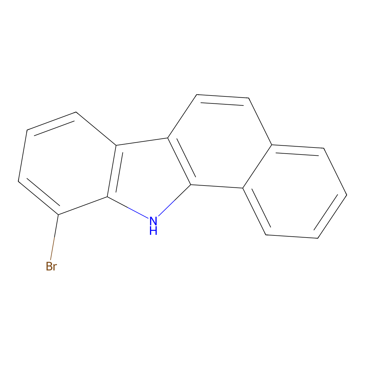 10-Bromo-11H-benzo[a]carbazole molecular structure, CAS 1686100-42-4