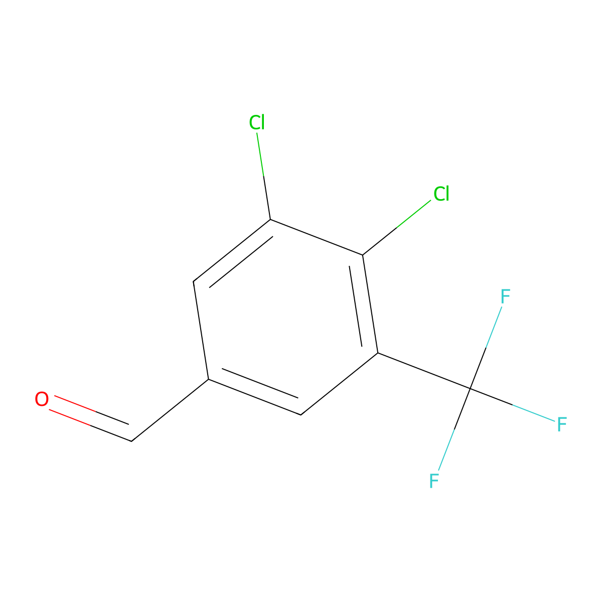 3,4-Dichloro-5-(trifluoromethyl)benzaldehyde molecular structure, CAS 1686130-35-7