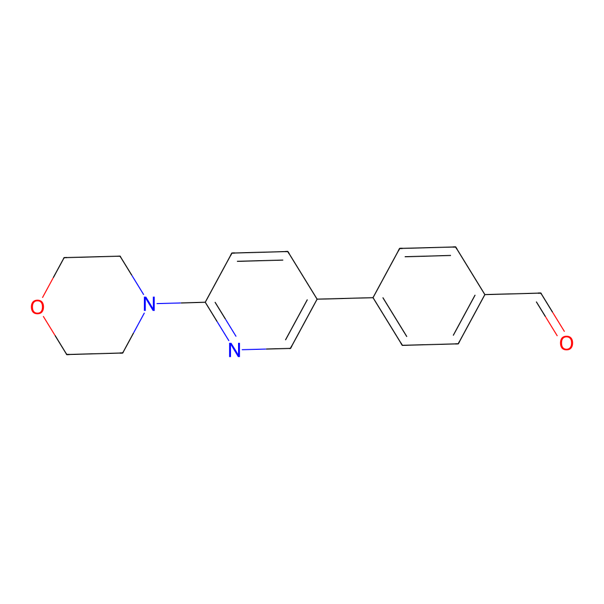 4-(6-Morpholinopyridin-3-yl)benzaldehyde molecular structure, CAS 1686134-53-1