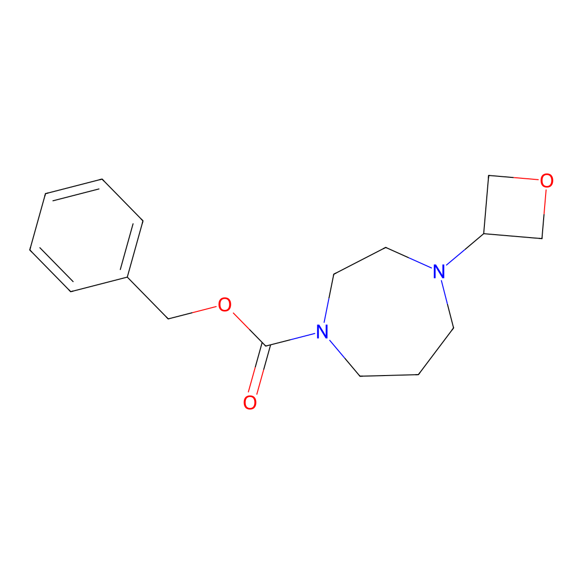 Benzyl 4-(oxetan-3-yl)-1,4-diazepane-1-carboxylate molecular structure, CAS 1686138-64-6