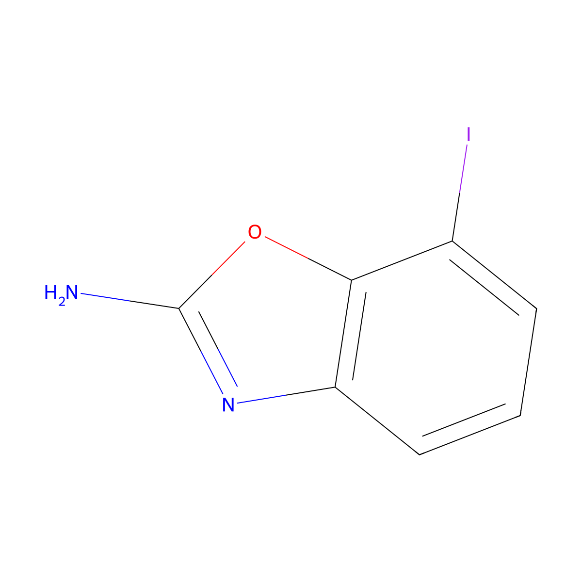 7-Iodobenzo[d]oxazol-2-amine molecular structure, CAS 1686143-07-6