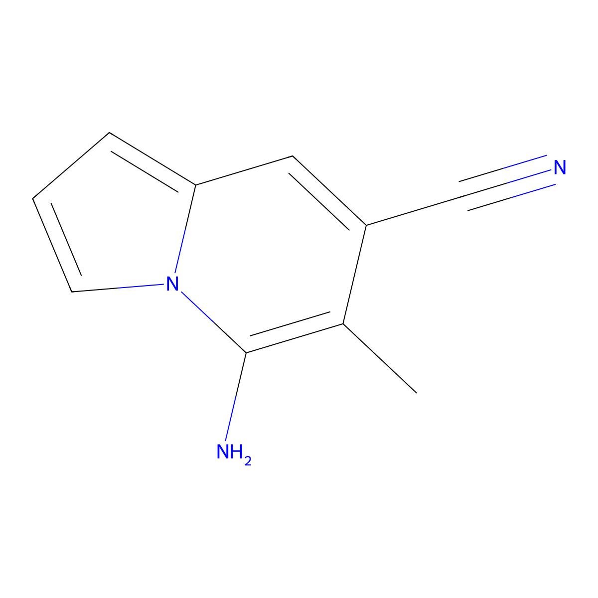 5-Amino-6-methylindolizine-7-carbonitrile molecular structure, CAS 1686160-60-0
