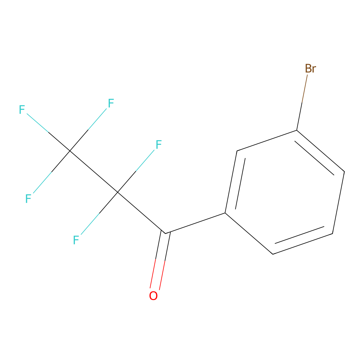 1-(3-Bromophenyl)-2,2,3,3,3-pentafluoropropan-1-one molecular structure, CAS 1686161-78-3