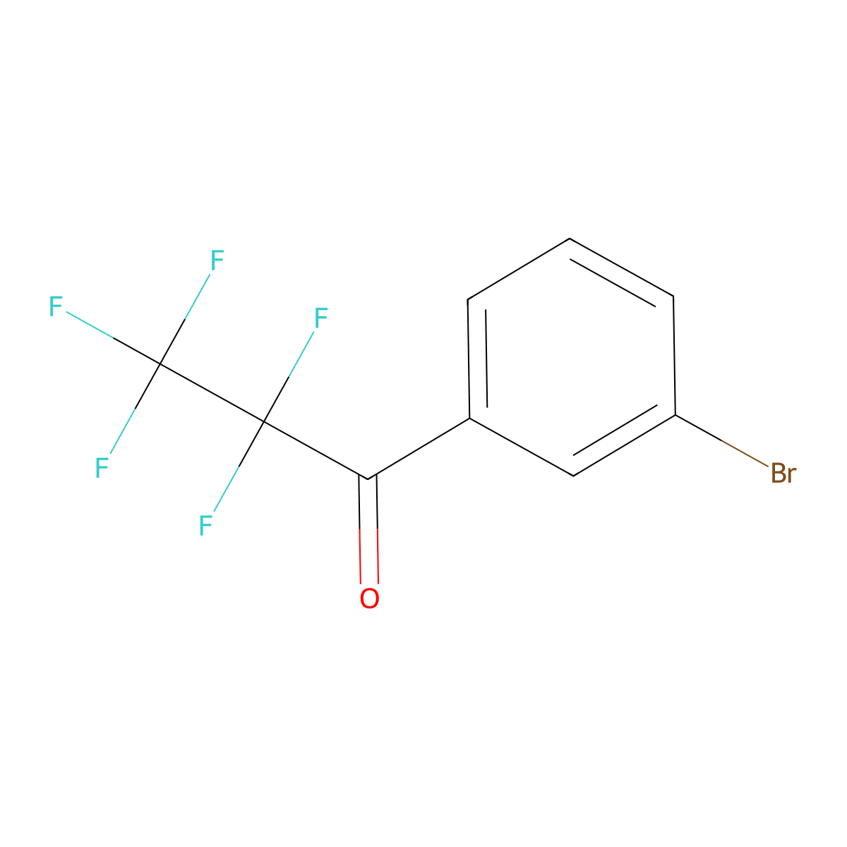 1-(3-Bromophenyl)-2,2,3,3,3-pentafluoropropan-1-one molecular structure, CAS 1686161-78-3