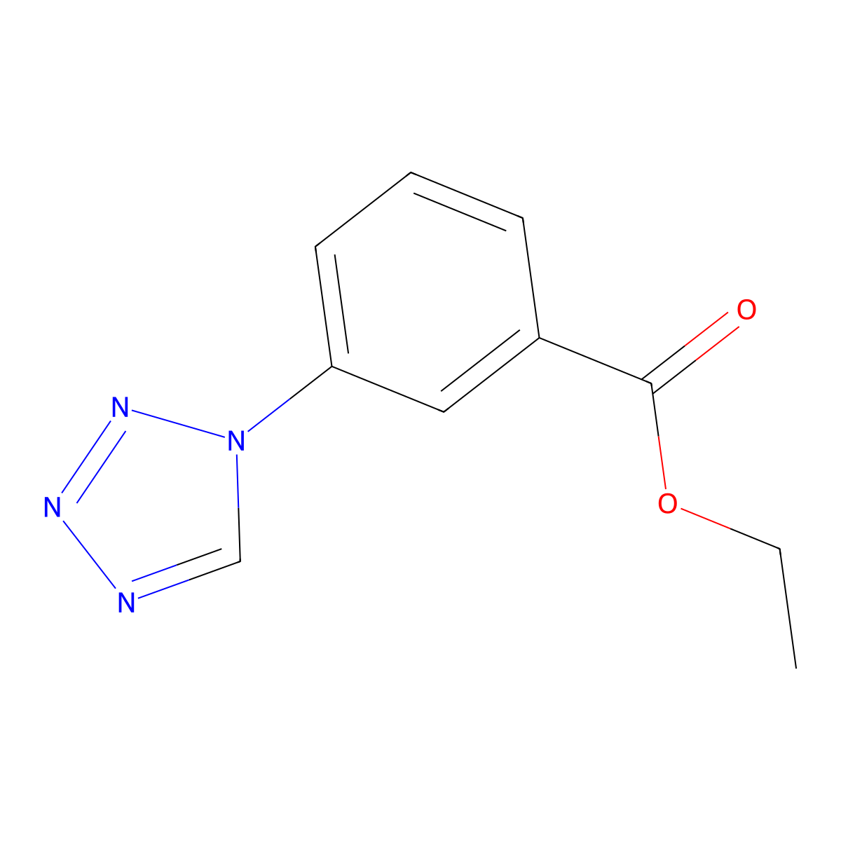 ethyl 3-(1H-tetrazol-1-yl)benzoate molecular structure, CAS 168618-33-5
