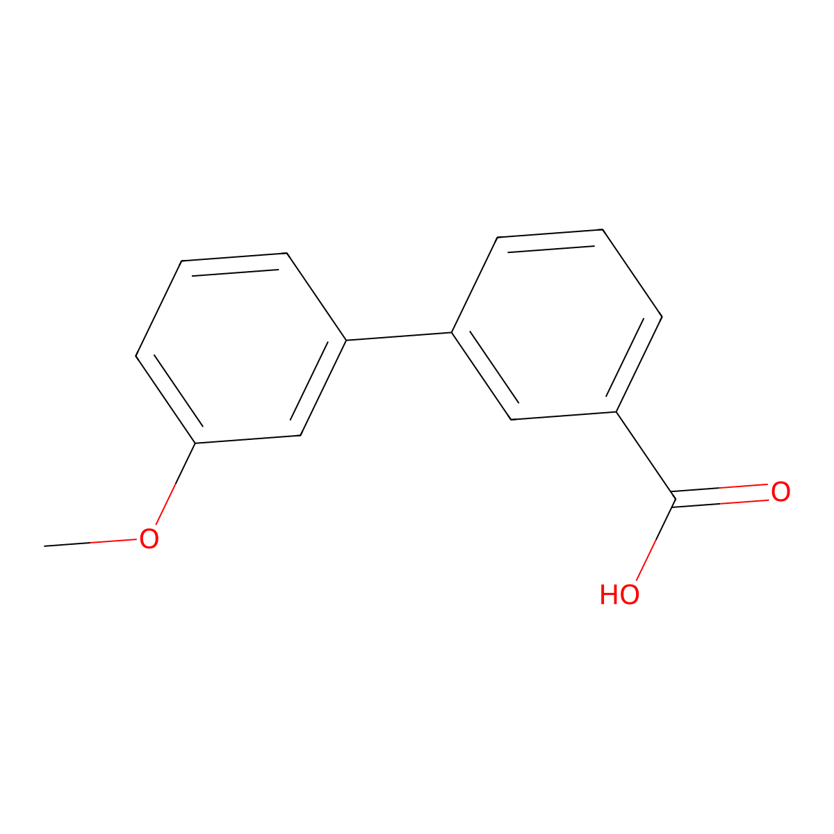 3'-Methoxy-biphenyl-3-carboxylic acid molecular structure, CAS 168618-45-9