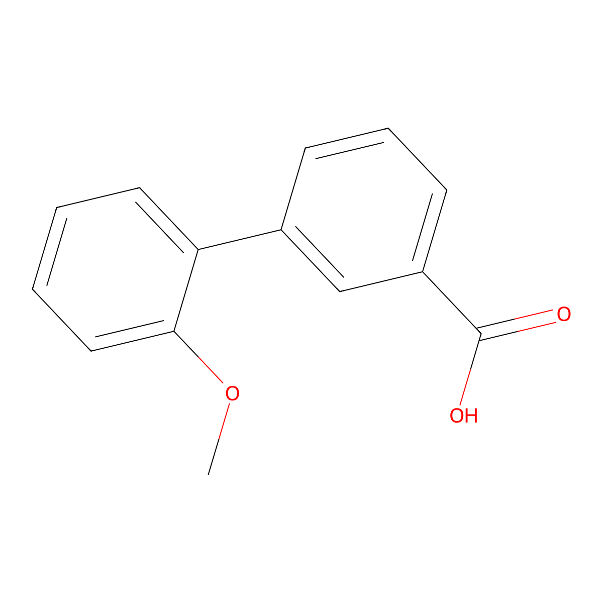 2'-Methoxy[1,1'-biphenyl]-3-carboxylic acid molecular structure, CAS 168618-47-1
