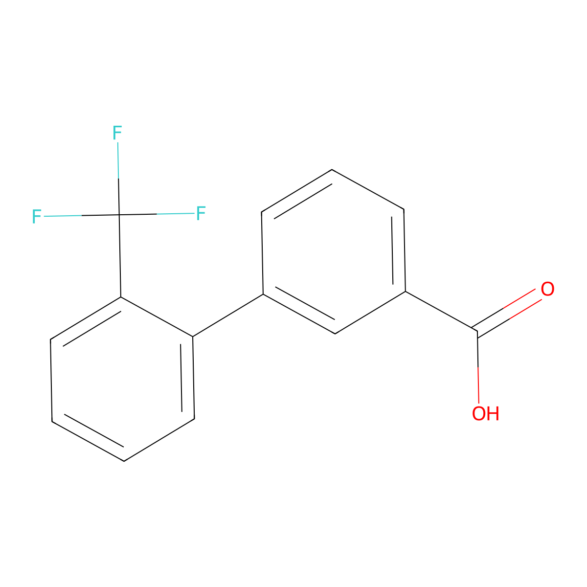 2'-Trifluoromethyl-biphenyl-3-carboxylic acid molecular structure, CAS 168618-48-2
