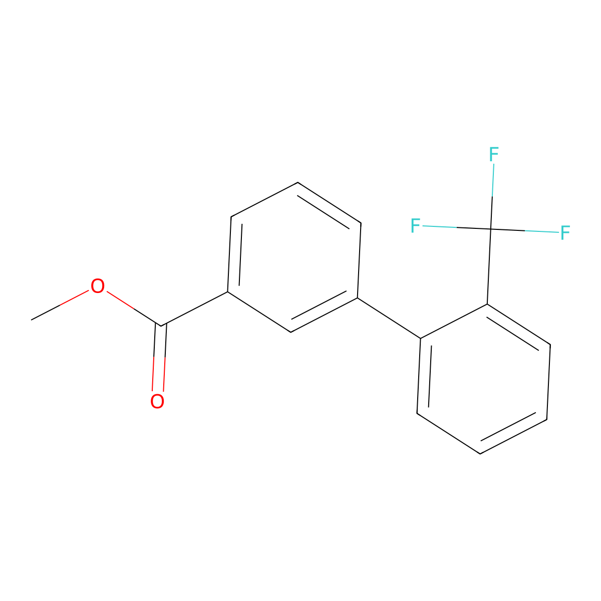 Methyl 3-[2-(trifluoromethyl)phenyl]benzoate molecular structure, CAS 168618-51-7
