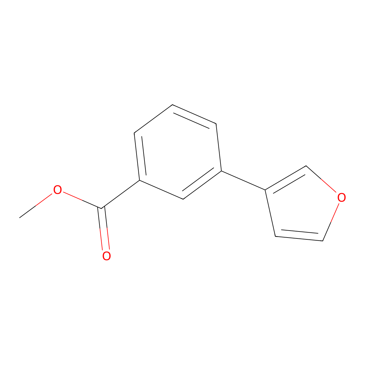 Methyl 3-(furan-3-yl)benzoate molecular structure, CAS 168618-93-7