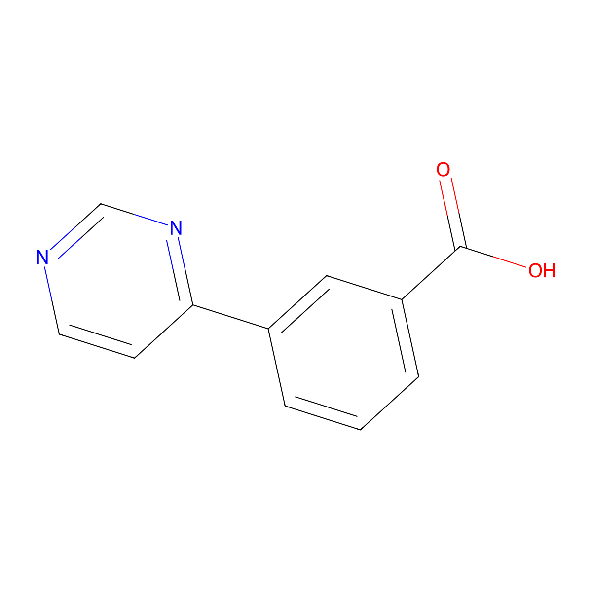 3-(Pyrimidin-4-yl)benzoic acid molecular structure, CAS 168619-01-0