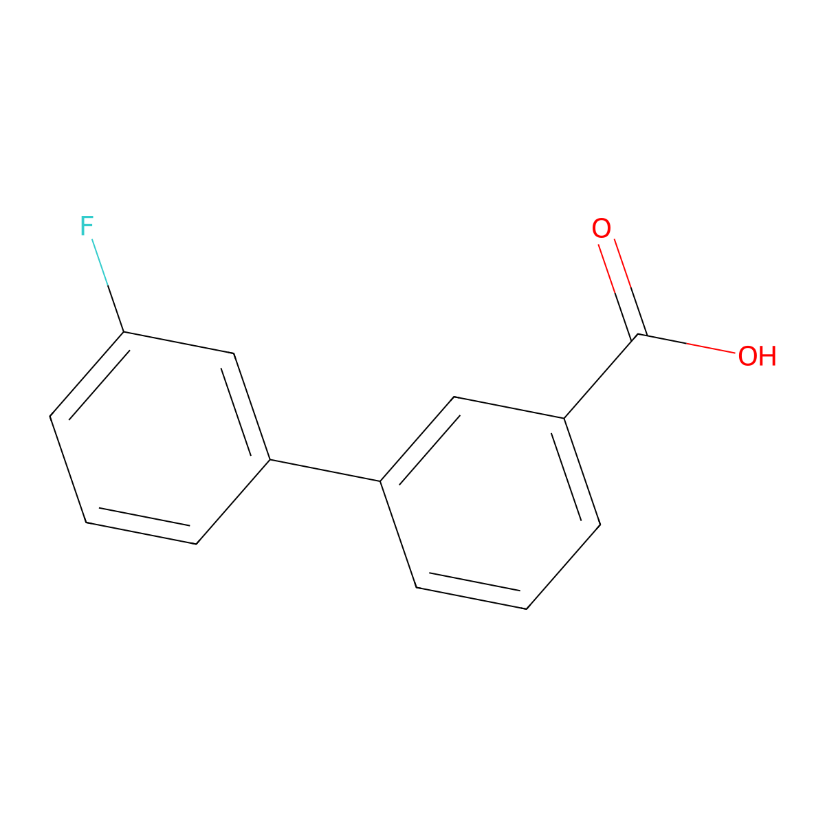 3'-Fluoro[1,1'-biphenyl]-3-carboxylic acid molecular structure, CAS 168619-04-3