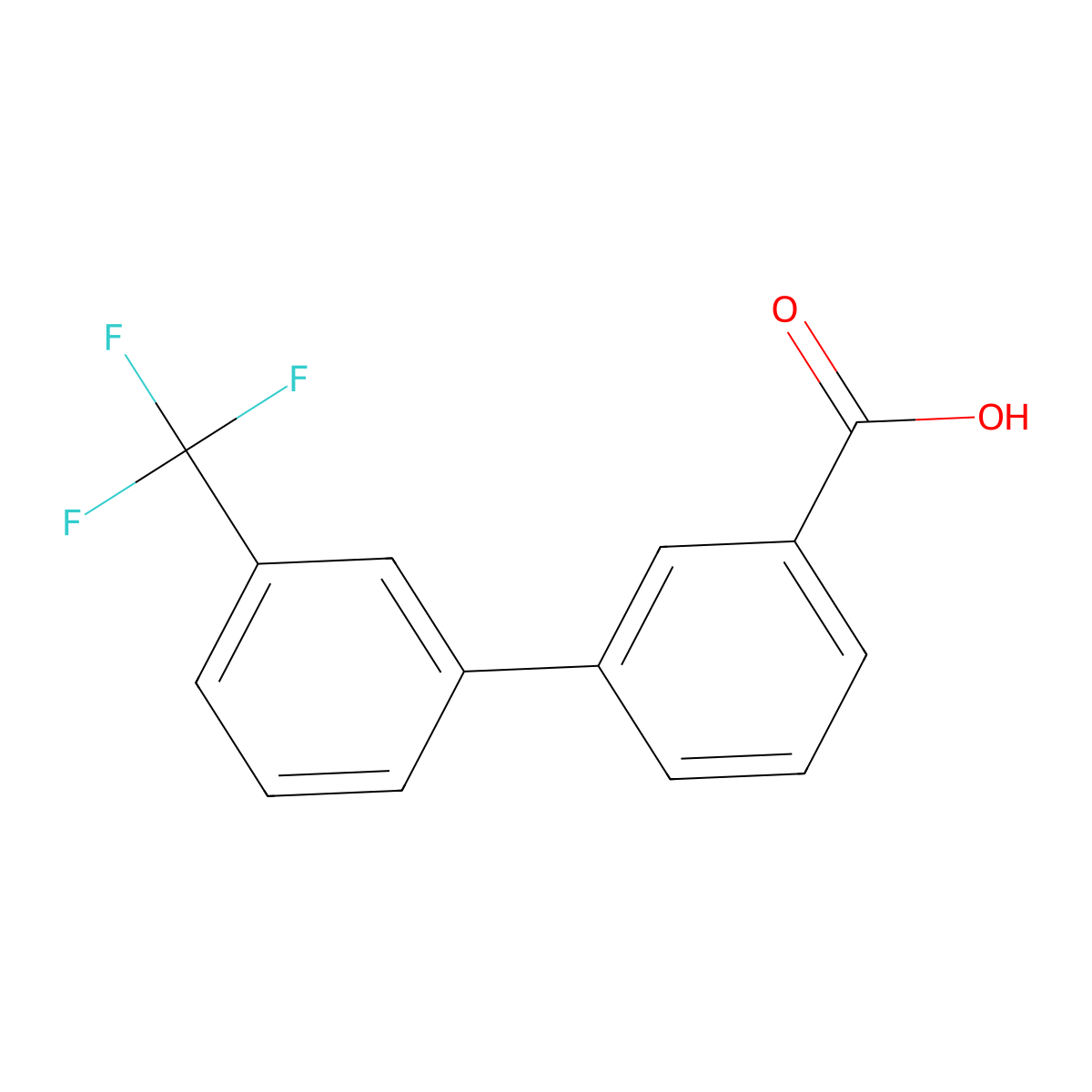 3'-Trifluoromethyl [1,1'-biphenyl]-3-carboxylic acid molecular structure, CAS 168619-05-4