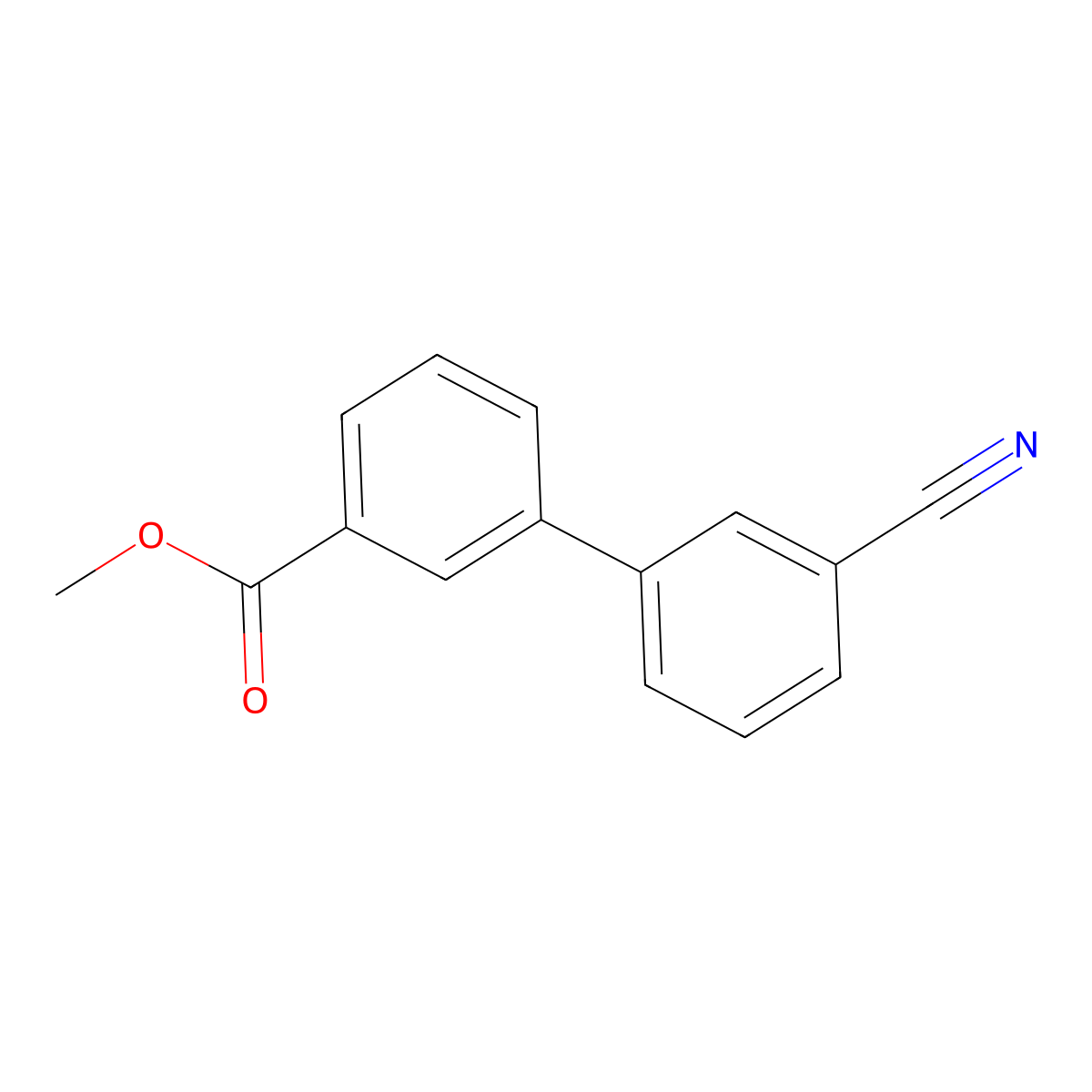 Methyl 3-(3-cyanophenyl)benzoate molecular structure, CAS 168619-12-3