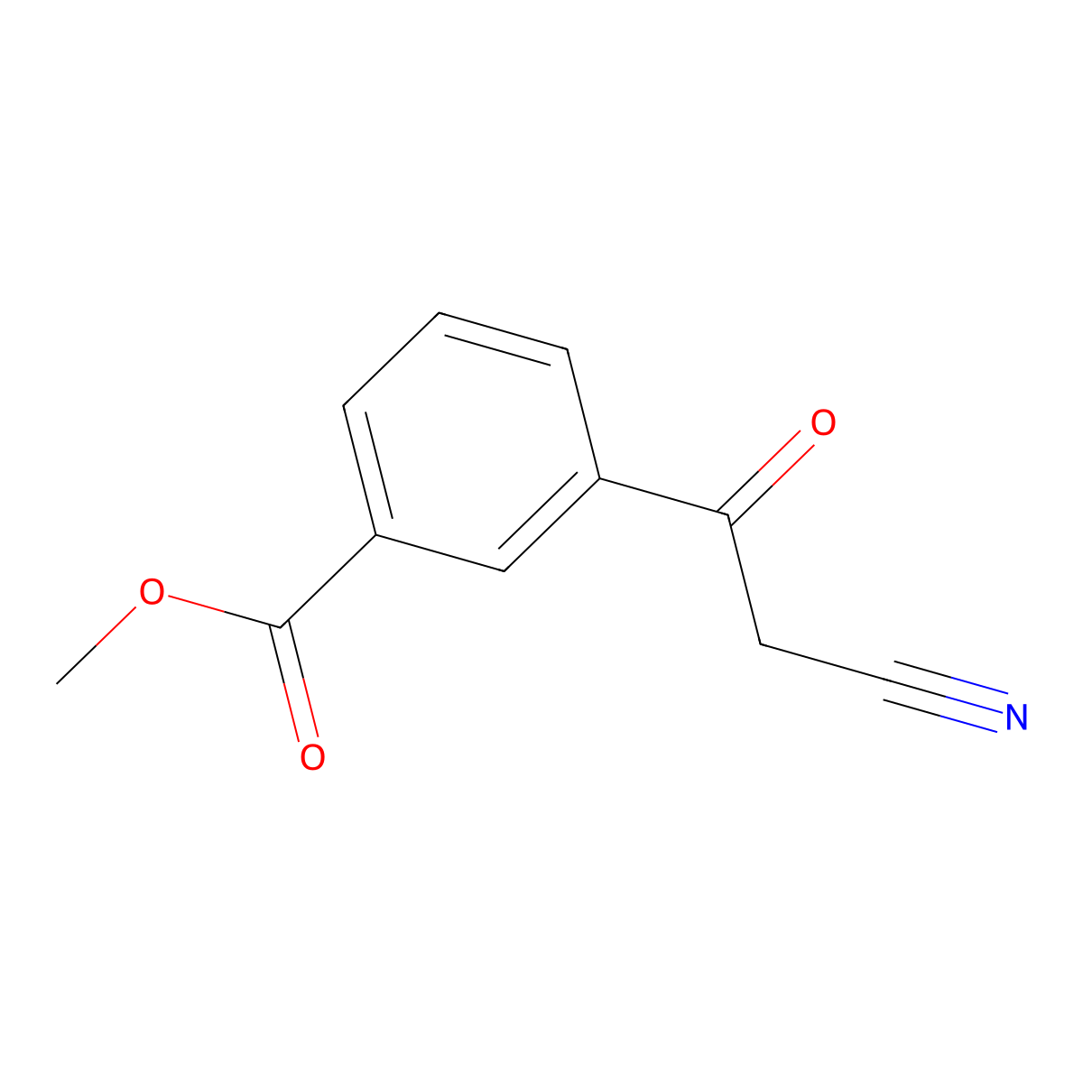 Methyl 3-(cyanoacetyl)benzoate molecular structure, CAS 168619-20-3