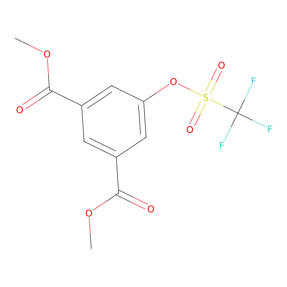 Dimethyl 5-[[(Trifluoromethyl)sulfonyl]oxy]isophthalate molecular structure, CAS 168619-21-4