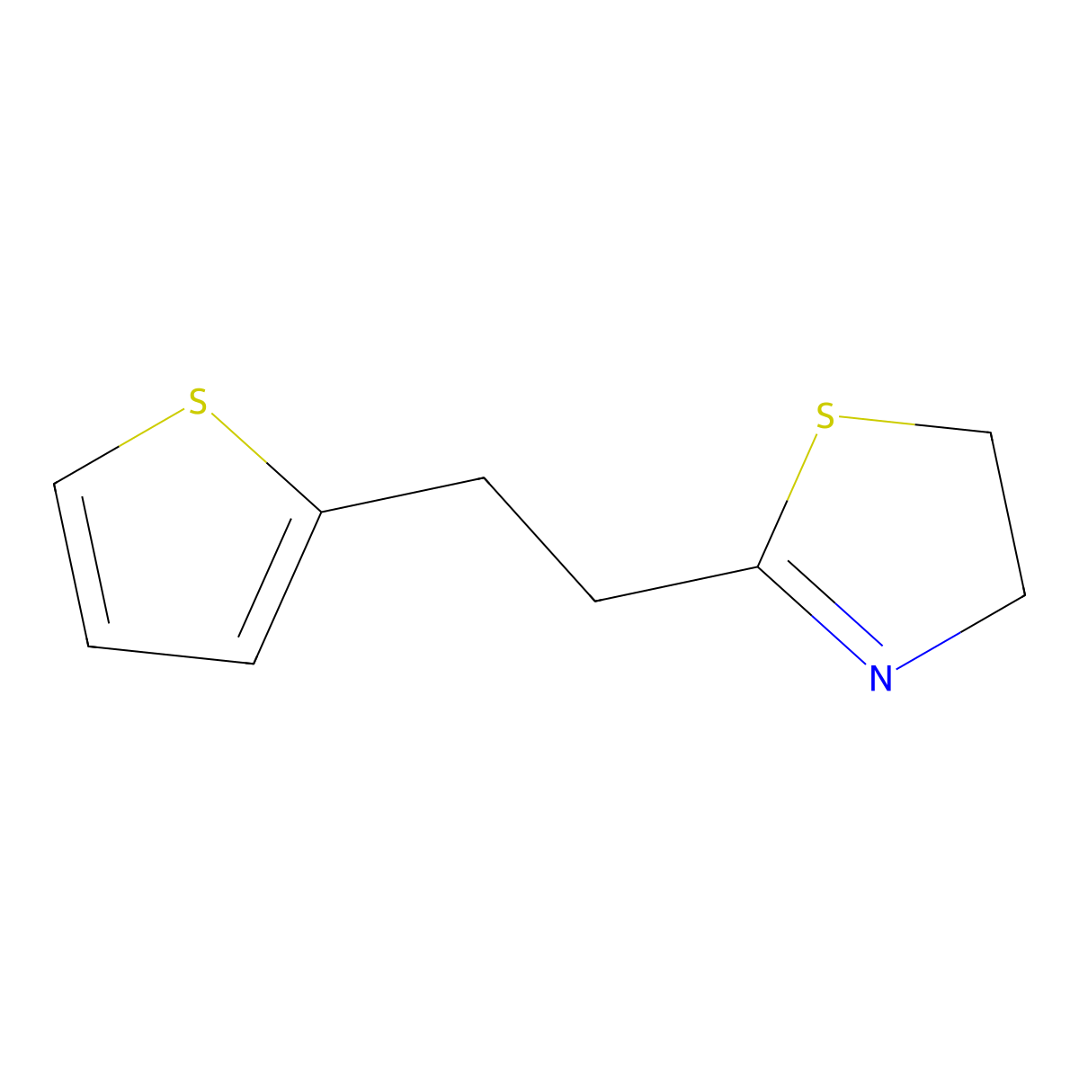 2-[2-(2-Thienyl)ethyl]-4,5-dihydro-1,3-thiazole molecular structure, CAS 16862-10-5