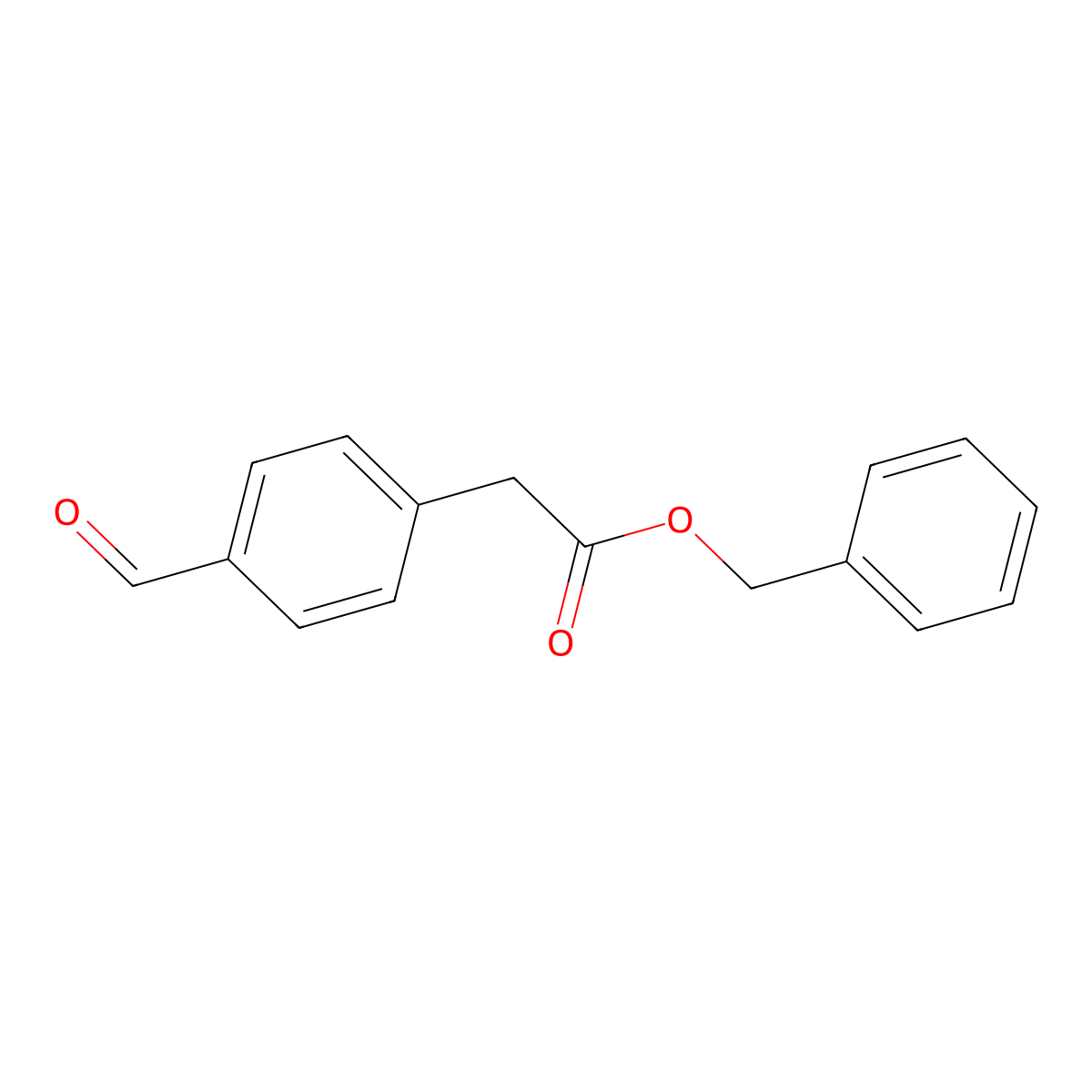 Benzyl 2-(4-formylphenyl)acetate molecular structure, CAS 168625-39-6