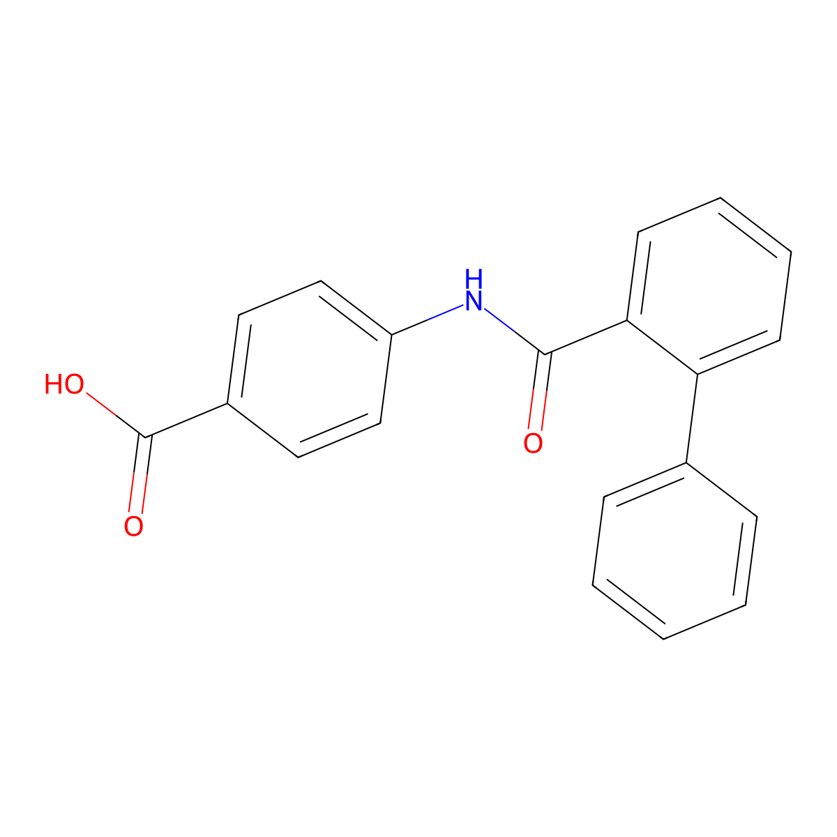 4-[(2-phenylbenzoyl)amino]benzoic Acid molecular structure, CAS 168626-74-2