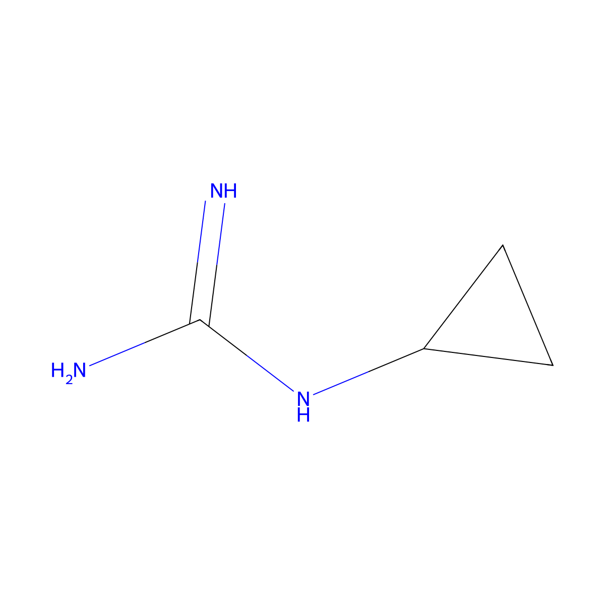 N-Cyclopropylguanidine molecular structure, CAS 168627-33-6