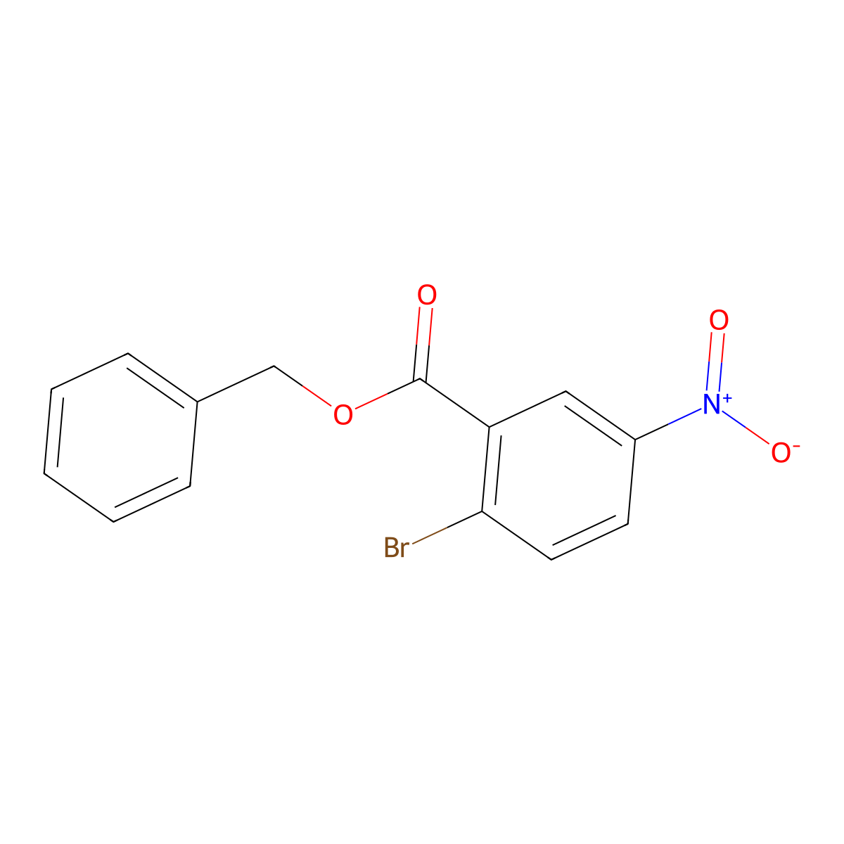 Benzyl 2-bromo-5-nitrobenzoate molecular structure, CAS 168629-63-8