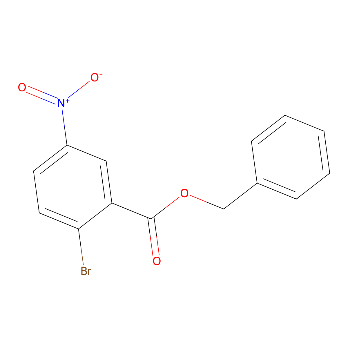 Benzyl 2-bromo-5-nitrobenzoate molecular structure, CAS 168629-63-8