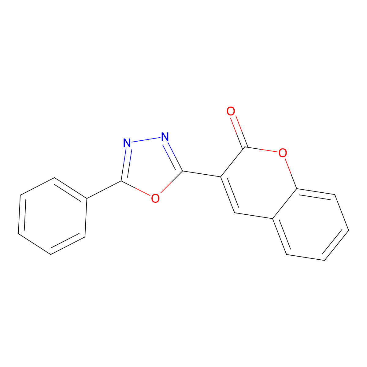 3-(5-phenyl-1,3,4-oxadiazol-2-yl)-2H-chromen-2-one molecular structure, CAS 16864-03-2