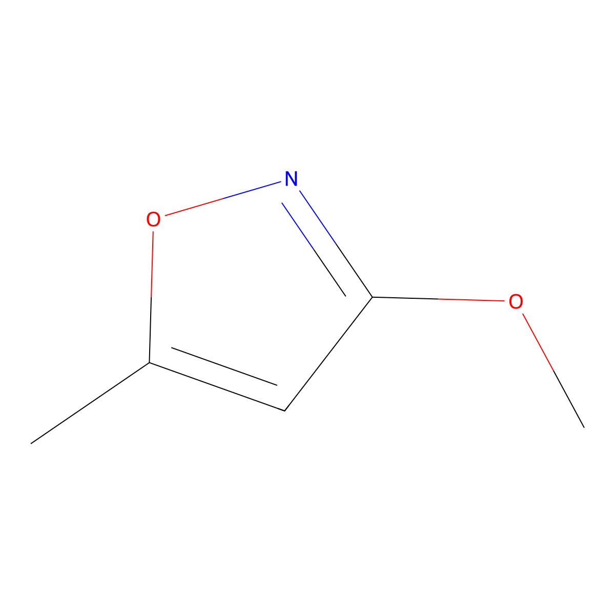 3-Methoxy-5-methylisoxazole molecular structure, CAS 16864-45-2