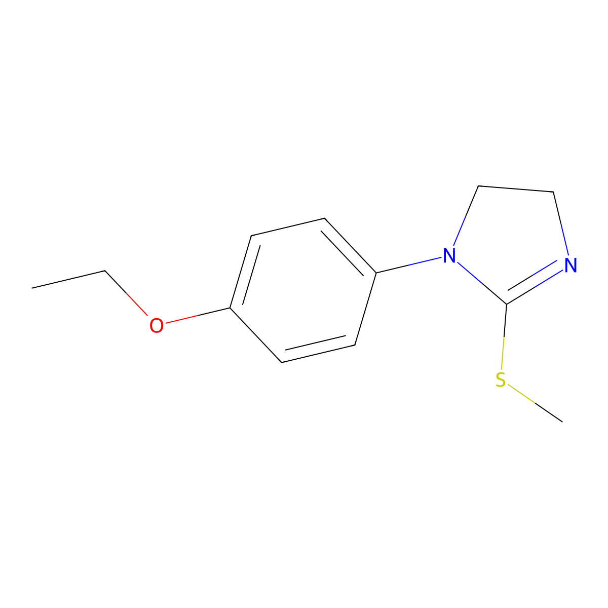 1-(4-Ethoxyphenyl)-4,5-dihydro-2-(methylthio)-1H-imidazole molecular structure, CAS 168640-39-9