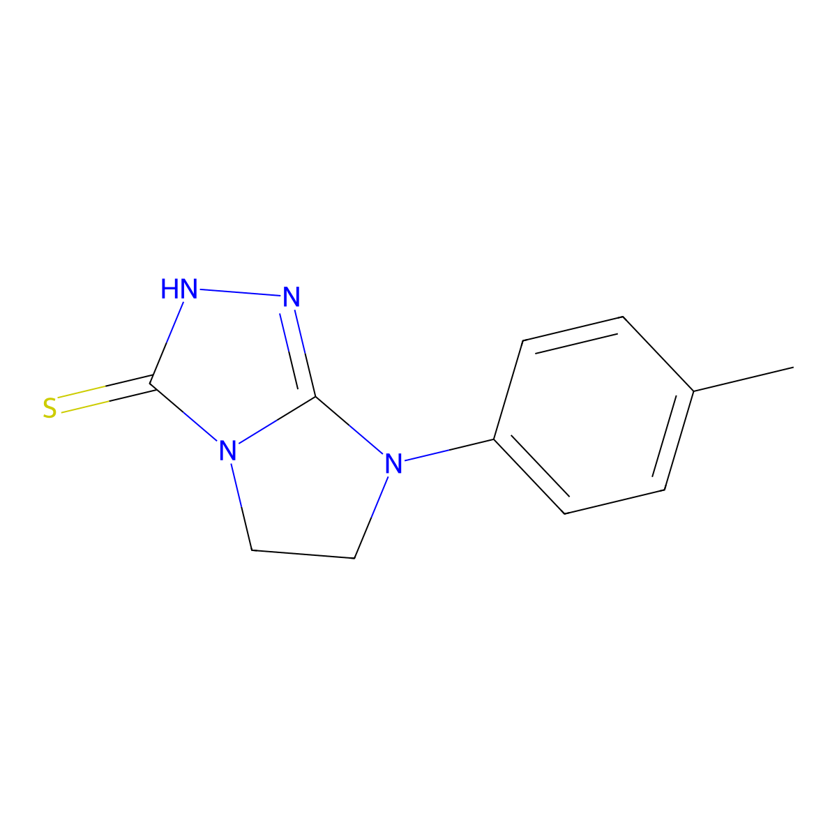 7-(4-methylphenyl)-6,7-dihydro-5H-imidazo[2,1-c][1,2,4]triazole-3-thiol molecular structure, CAS 168640-47-9