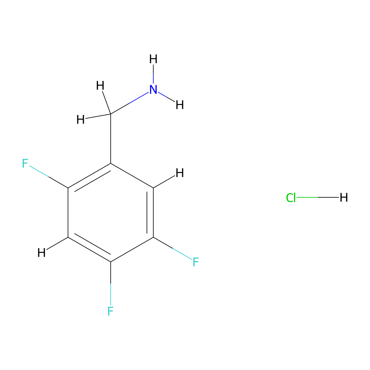 (2,4,5-Trifluorophenyl)methanamine hydrochloride molecular structure, CAS 168644-98-2
