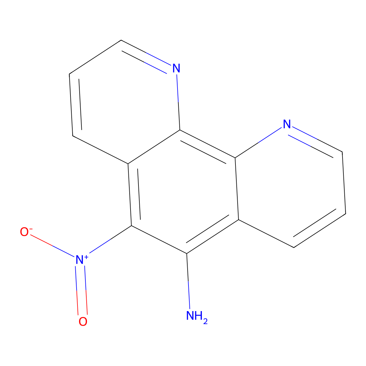 5-Nitro-6-amino-1,10-phenanthroline molecular structure, CAS 168646-53-5