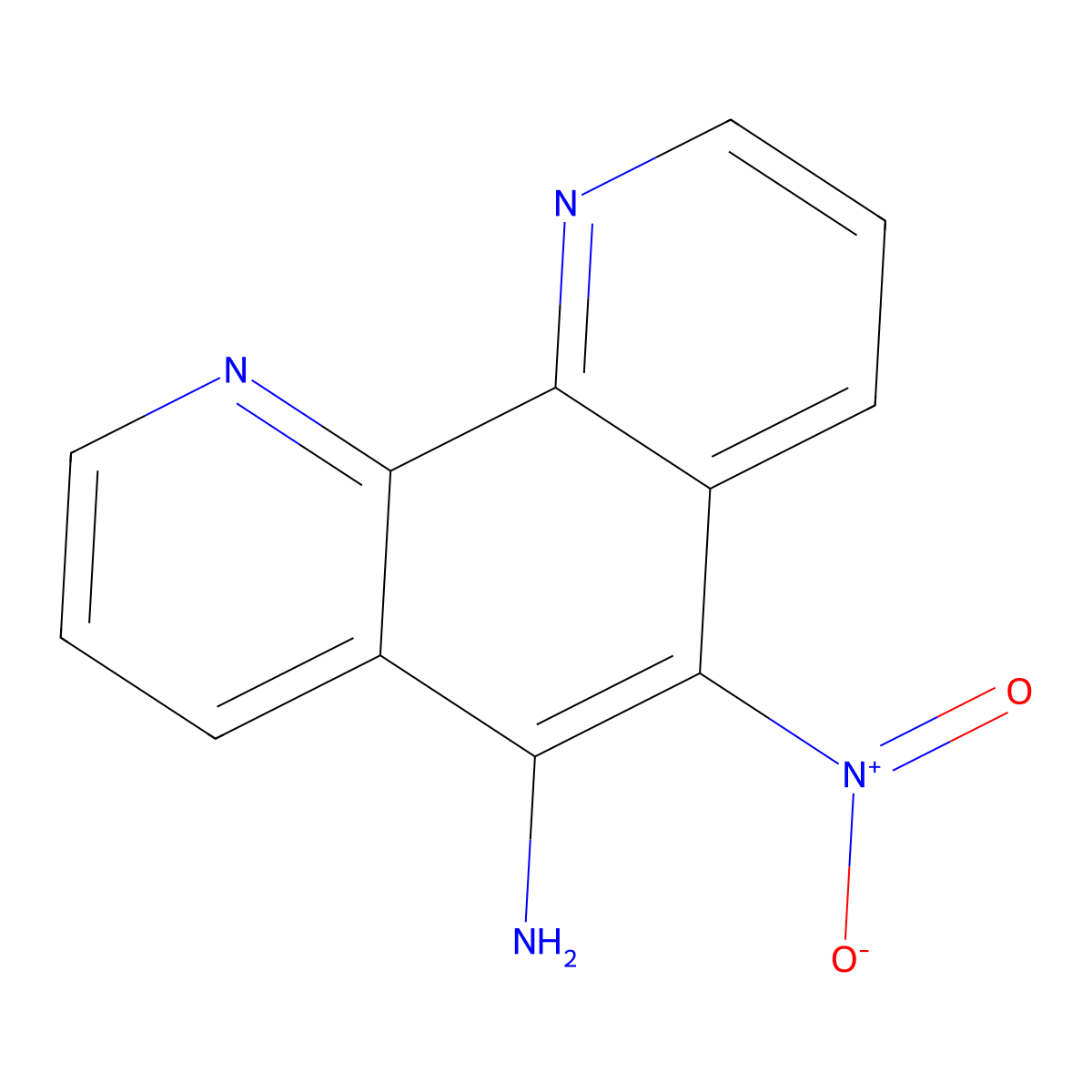 5-Nitro-6-amino-1,10-phenanthroline molecular structure, CAS 168646-53-5