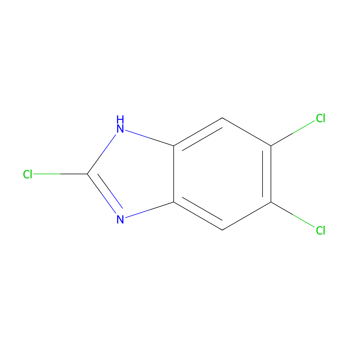 2,5,6-Trichloro-1H-benzimidazole molecular structure, CAS 16865-11-5