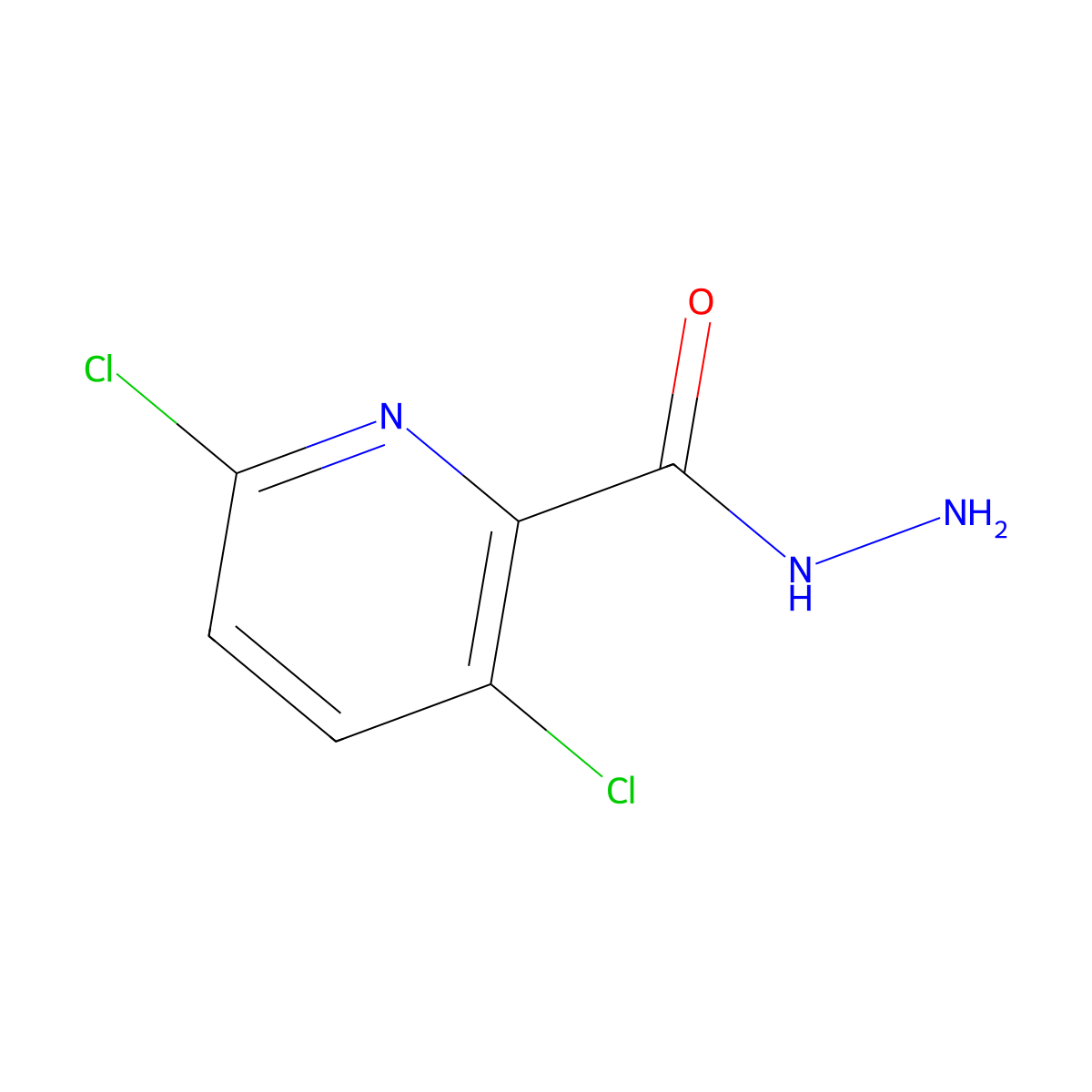 3,6-Dichloropyridine-2-carbohydrazide molecular structure, CAS 16866-52-7