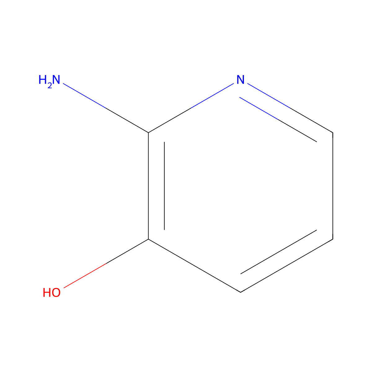 2-Amino-3-Hydroxypyridine molecular structure, CAS 16867-03-1