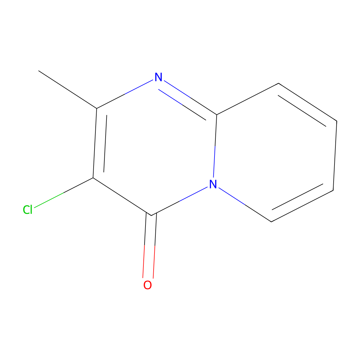 3-chloro-2-methyl-4H-pyrido[1,2-a]pyrimidin-4-one molecular structure, CAS 16867-33-7