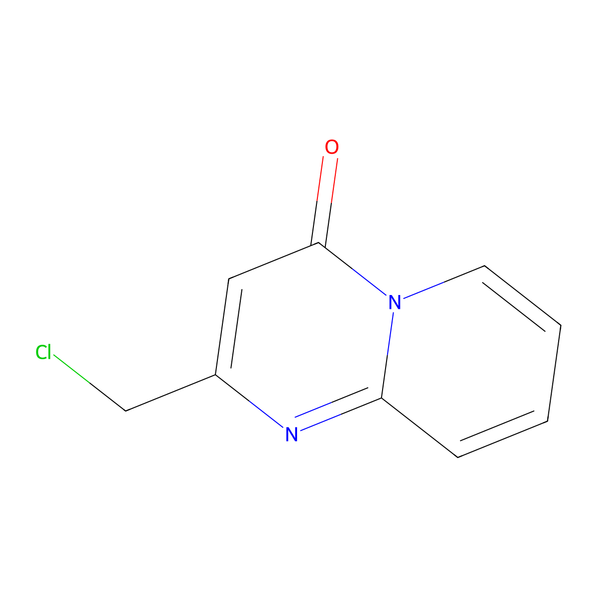 2-(chloromethyl)-4H-pyrido(1,2-a)pyrimidin-4-one molecular structure, CAS 16867-35-9
