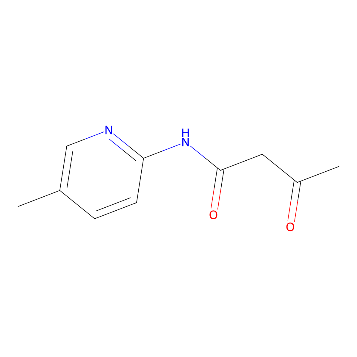 N-(5-Methyl-2-pyridinyl)-3-oxobutanamide molecular structure, CAS 16867-46-2