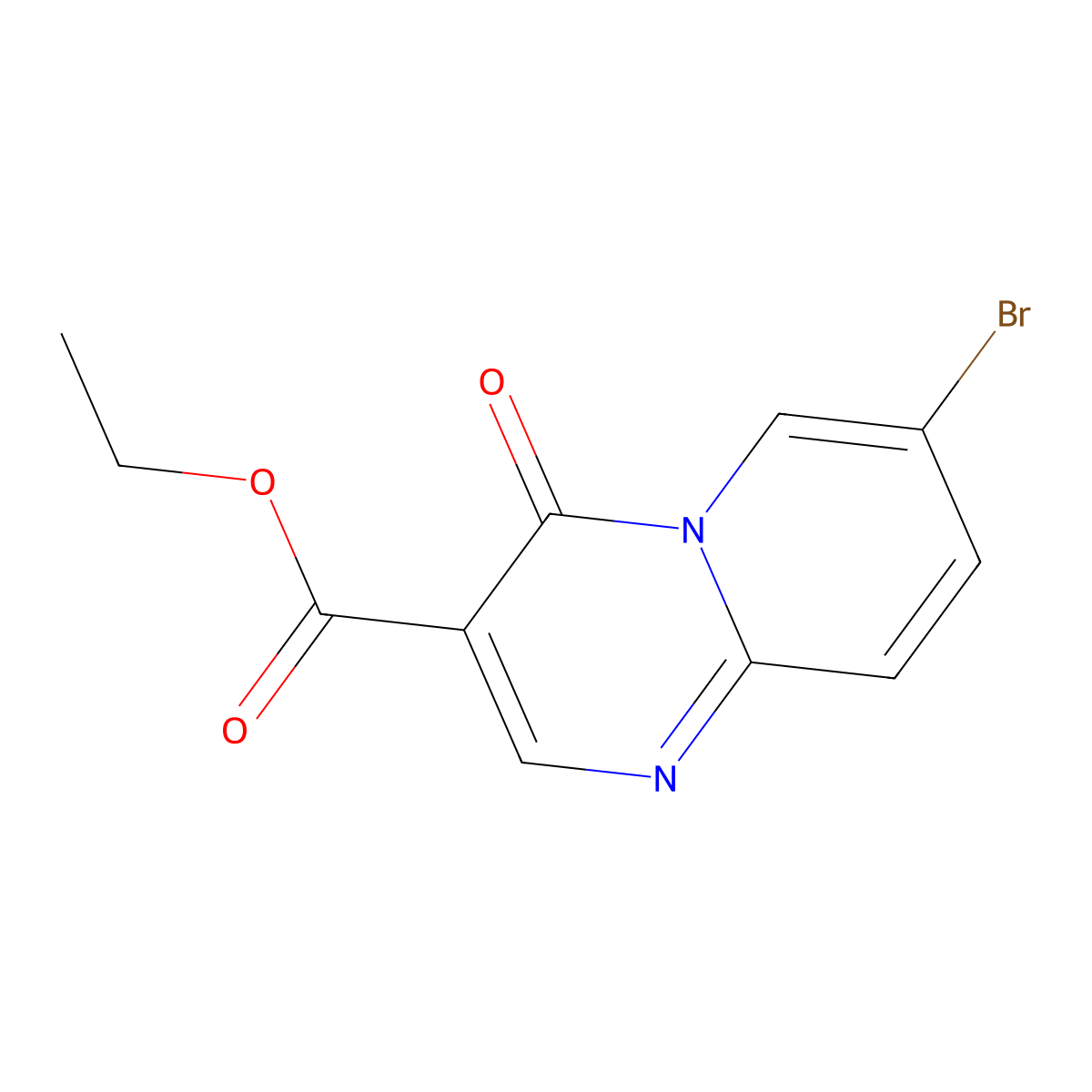 Ethyl 7-bromo-4-oxo-4H-pyrido[1,2-a]pyrimidine-3-carboxylate molecular structure, CAS 16867-56-4